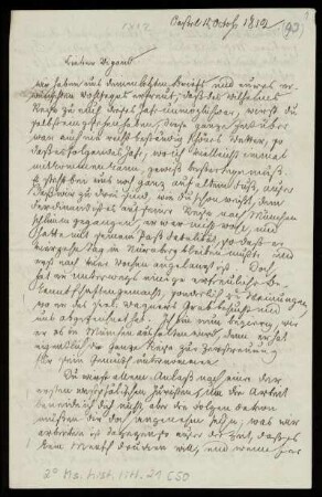 Brief von Jacob Grimm und Wilhelm Grimm an Paul Wigand