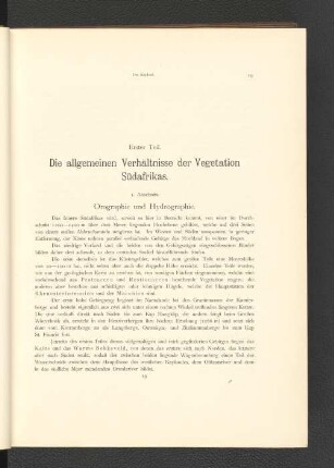 1. Abschnitt. Orographie und Hydrographie.
