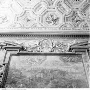 Wanddekoration der Sala Regia, Zwei Engel mit einer Imprese Pauls III.