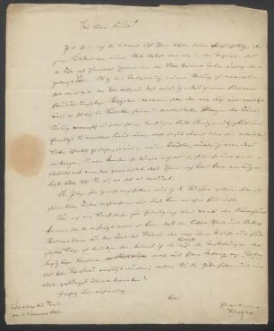 Johann Friedrich Klotzsch, Brief