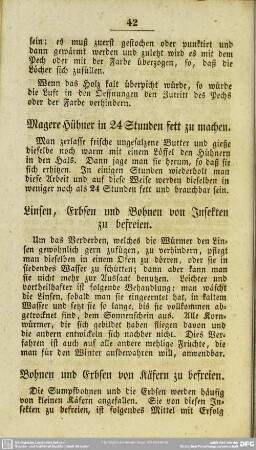 Linsen, Erbsen und Bohnen von Insekten zu befreien