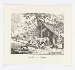 La Lice et sa Compagne, Blatt 9 der Folge "La Fontaines Fabeln"