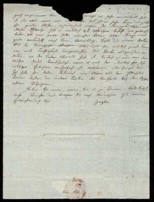 Brief von ... Ziegler an Franz Cölestin von Beroldingen