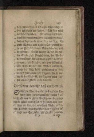 Die Natur beweißt daß ein Gott ist.