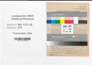 Entnazifizierung Otto Franzmeier , geb. 02.11.1885 (Lehrer)