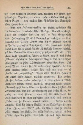 Ein Brief von Karl von Holtei