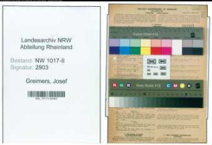 Entnazifizierung Josef Greimers , geb. 20.02.1893 (Postbeamter)