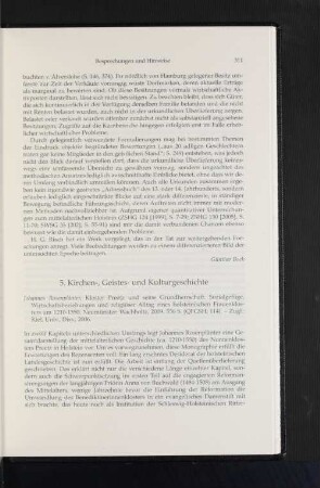 5. Kirchen-, Geistes- und Kulturgeschichte