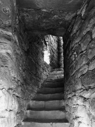 Eberbach Rhein-Neckar-Kreis. Burg Stolzeneck (um 1200). Treppe