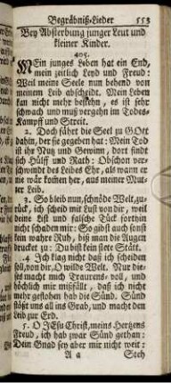 Bey Absterbung junger Leut und kleiner Kinder. - Auferstehungs-jüngsten Gerichts-Himels-und Höllen-Lieder.