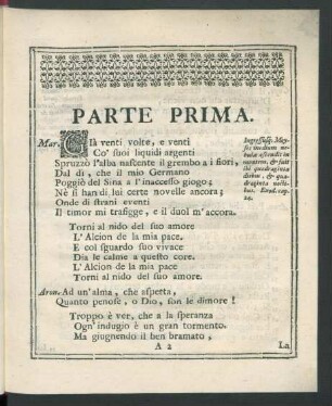 Parte Prima.