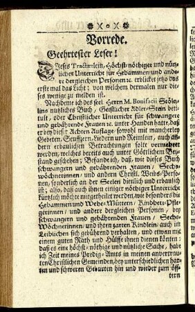 Vorrede. Geehrtester Leser.