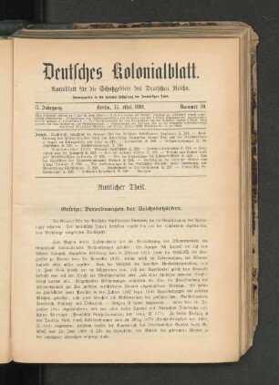 15. Mai1891. Nummer 10.