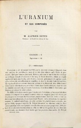 Uranium et Étain
