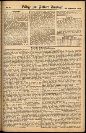 Zweite Ausgabe vom Donnerstag, den 30. September 1880.