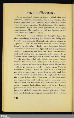 Sieg und Niederlage