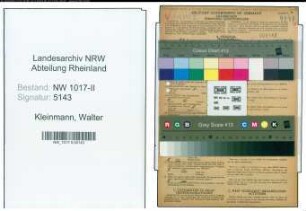 Entnazifizierung Walter Kleinmann , geb. 21.04.1904 (Dreher)