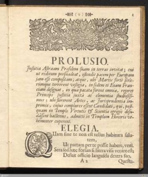 Prolusio.