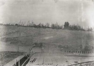 Dresden-Strehlen. Geologischer Aufschluß an der Ackermannstraße. Stauchungen und Verknetungen zwischen Geschiebelehm und Brogniartimergel