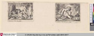 links: [Zwei nackte Kinder neben einer Waffe; Two naked Children near a Gun]