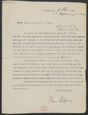 Brief an Adolph Fürstner  : 18.03.1920