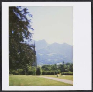 Blick von Bad Ragaz auf die Alpen