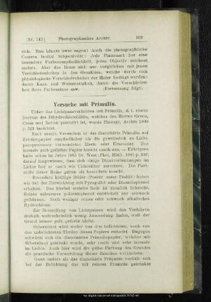 Versuche mit Primulin