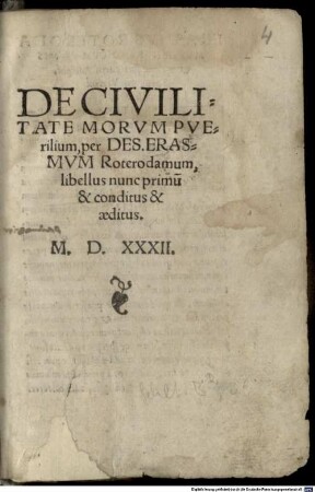 De Civilitate Morum Puerilium