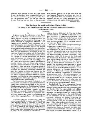 Die Geologie im erdkundlichen Unterrichte : ein Beitrag zu den Reformbestrebungen auf dem Gebiete des erdkundlichen Unterrichts ; (Fortsetzung)