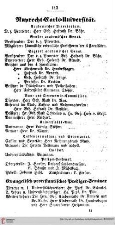 Großherzogliche Universitätsbehörden