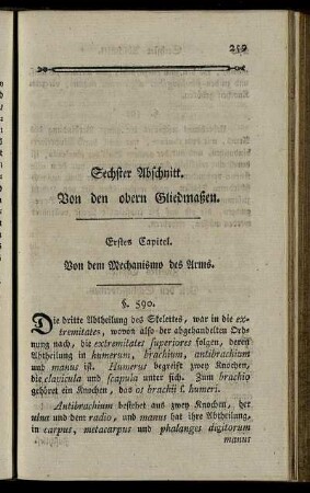 Sechster Abschnitt. Von den obern Gliedmaßen.
