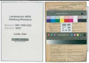 Entnazifizierung Karl Lecke , geb. 09.02.1891 (Kaufmann)