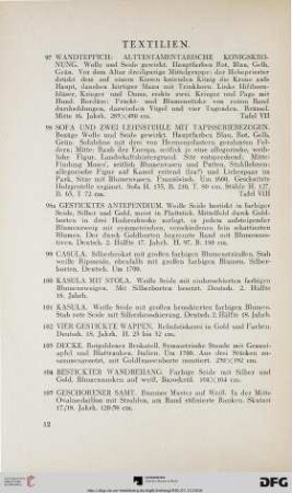 Textilien (Nr. 97-108)