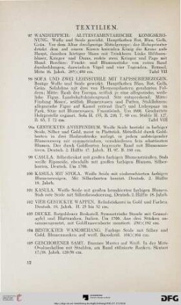 Textilien (Nr. 97-108)