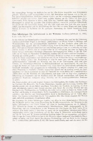 [Rezension von: Hans Schönberger: Die Spätlatènezeit in der Wetterau]