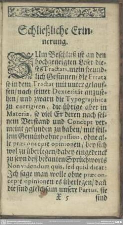 Schließliche Erinnerung