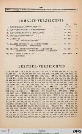 Inhalts-Verzeichnis / Besitzer-Verzeichnis
