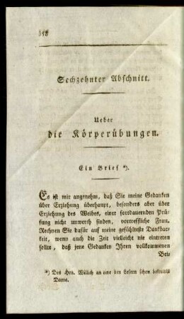 Sechzehnter Abschnitt. Ueber die Körperübungen