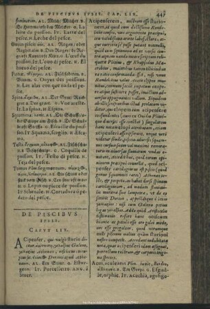 De Piscibus Ipsis. Cap. LIX