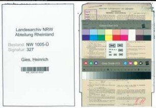 Entnazifizierung Heinrich Gies , geb. 29.02.1892 (Steuerinspektor)