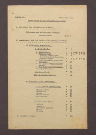 Lageberichte des Reichskommissars für Überwachung der öffentlichen Ordnung, Nr. 45