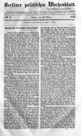 No 9, 3. März 1838