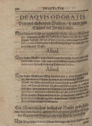 TRACTATUS DE AQUIS ODORATIS.