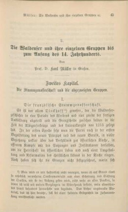 45-146 Die Waldenser und ihre einzelnen Gruppen bis zum Anfang des 14. Jahrhunderts : Fortsetzung