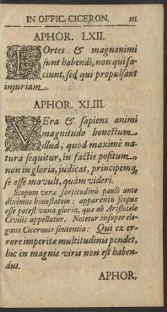 Aphor. XLIII. [LXIII.]