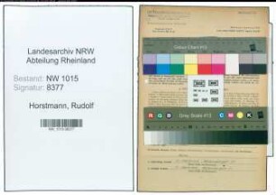 Entnazifizierung Rudolf Horstmann , geb. 25.10.1911 (Techniker)