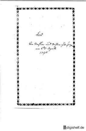 56: Brief von Unbekannt an Johann Wilhelm Ludwig Gleim