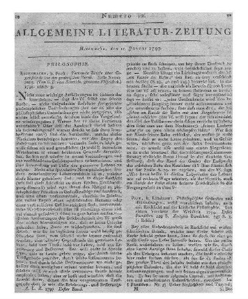 Philosophische Gedanken und Abhandlungen meist moralischen Inhalts, auch mit Rücksicht auf die kritische Philosophie. Bd. 1-2. Von einem Verehrer der Weisheit. Pest: Lindauer 1794