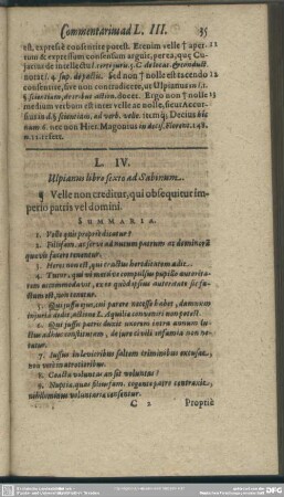 L. IV. Uspianus libro sexto ad Sabinum