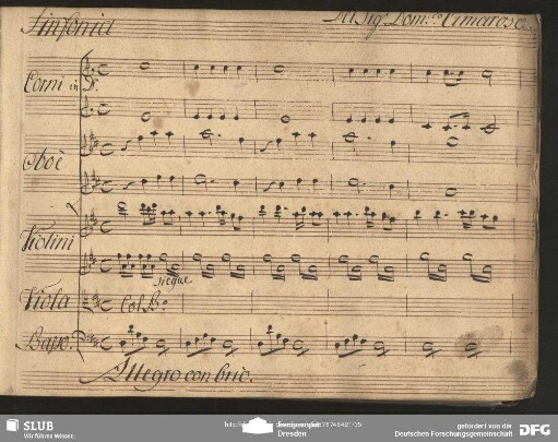 Einlage Sinfonia (Domenico Cimarosa)